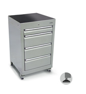 600 series cabinet with 4 drawers (1 medium, 3 large) and feet